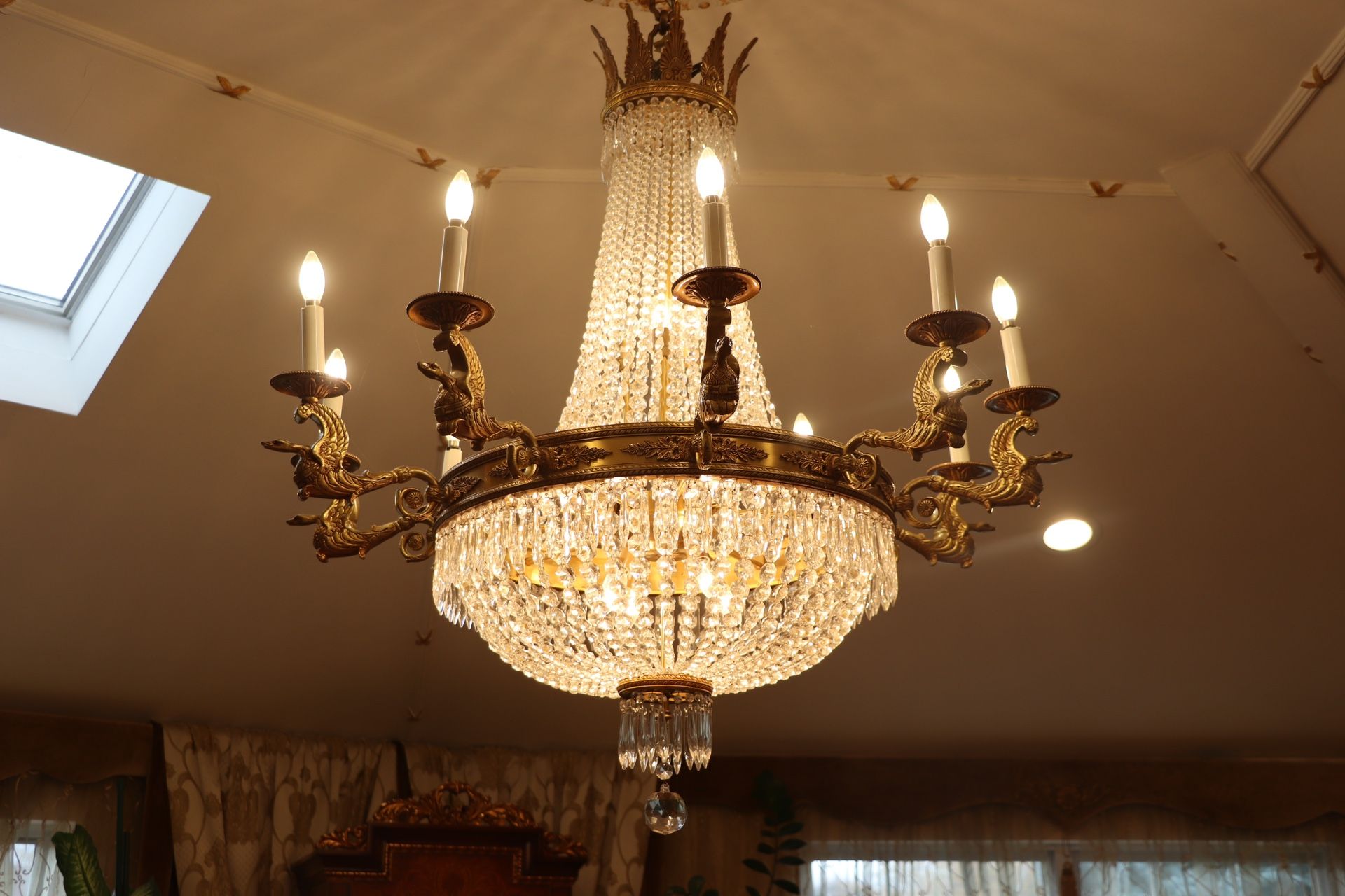Crystal Extra Large Antique Style Chandelier