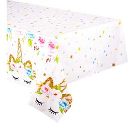 2 Pack Unicorn Plastic Tablecloth Unicorn Birthday Party Supplies | 53 × 90 inches,Disposable Table Covers | Cute Unicorn Party Decorations for Girls 