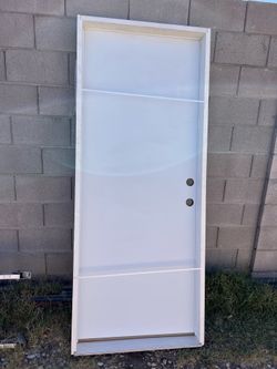 Exterior metal fire door