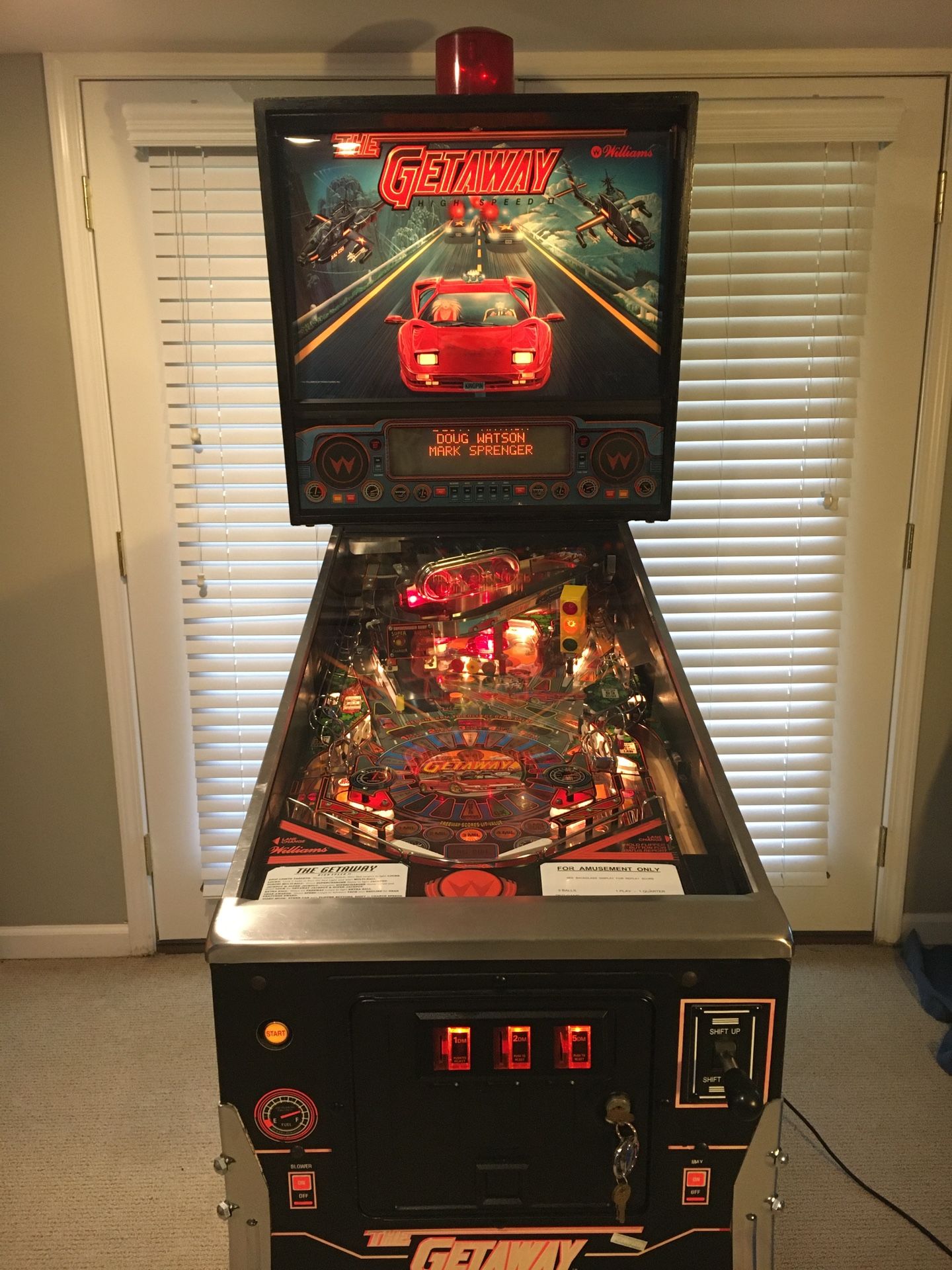 Williams The Getaway: High Speed 2 Pinball Machine Arcade Game - Excellent Condition