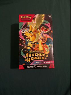 Brand New Factory-Sealed Pokémon TCG Mega Evolution—Ascended Heroes Booster Bundle
