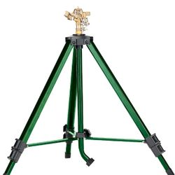 Orbit 1/2 -inch Heavy-Duty Brass Impact Sprinkler on Adjustable 22-48-inch Metal Tripod Base