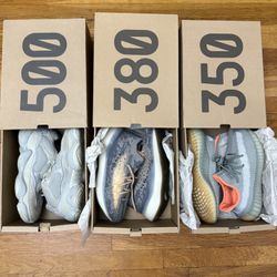 Adidas Yeezy Boost 500,380,350 Sz 8.5 Lot Of 3 $449