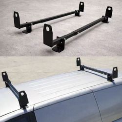 New In Box Adjustable Universal Van Bolt Down Roof Ladder Rack Cross Bar With Mounting Hardwares