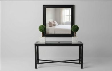 Console table and mirror