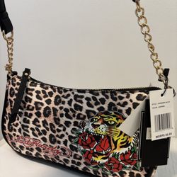 Edhardy Leopard Print Shoulder Bag