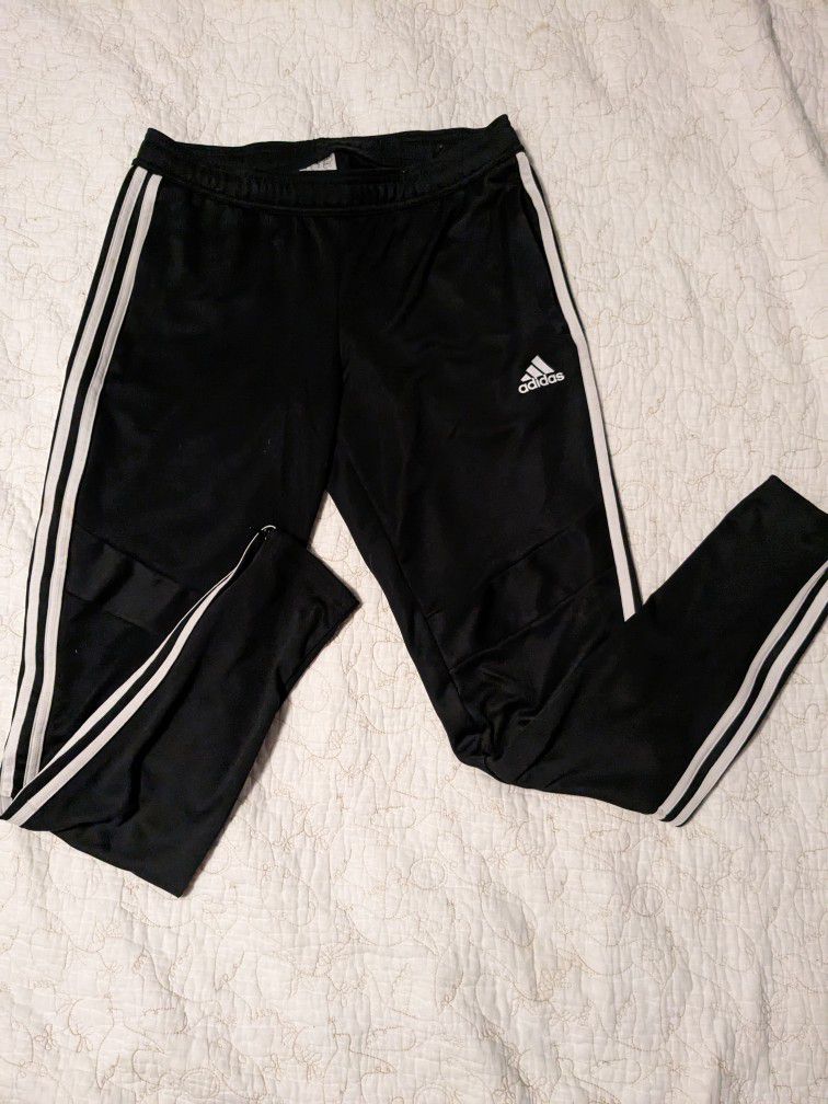 Adidas Black With White Stripe Women's Track Pants Size Small 