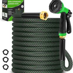 Garden Hose 50ft, Non-Expanding Water Hose