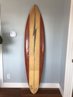 Vintage 1976 Gerry Lopez Pipeliner Lightning Bolt Surfboard