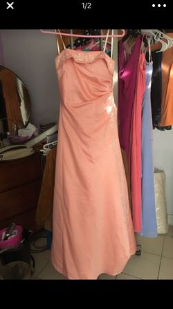 Prom dress orange color (small size)