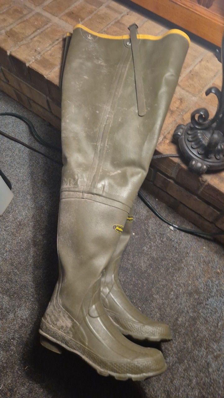 Lacrosse 32" Hip Rubber Boots Sz10