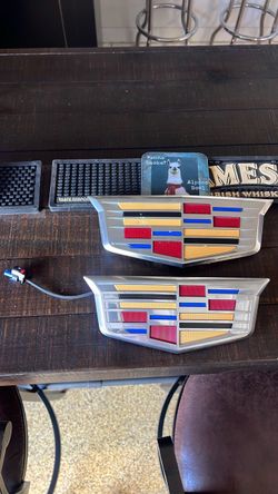 2021 Cadillac front and back emblem stock