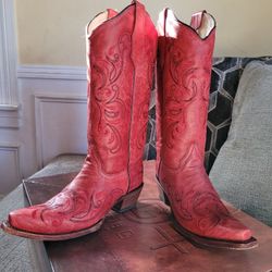 Circle G Women's Leather Western Boots - Snip Toe