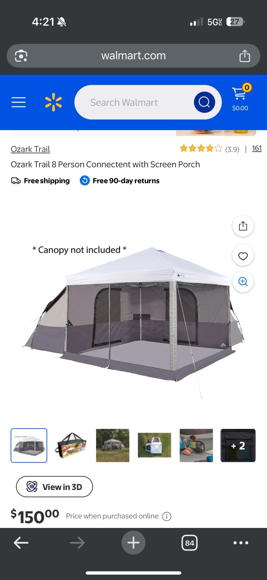 8 Person Tent Used 1 time