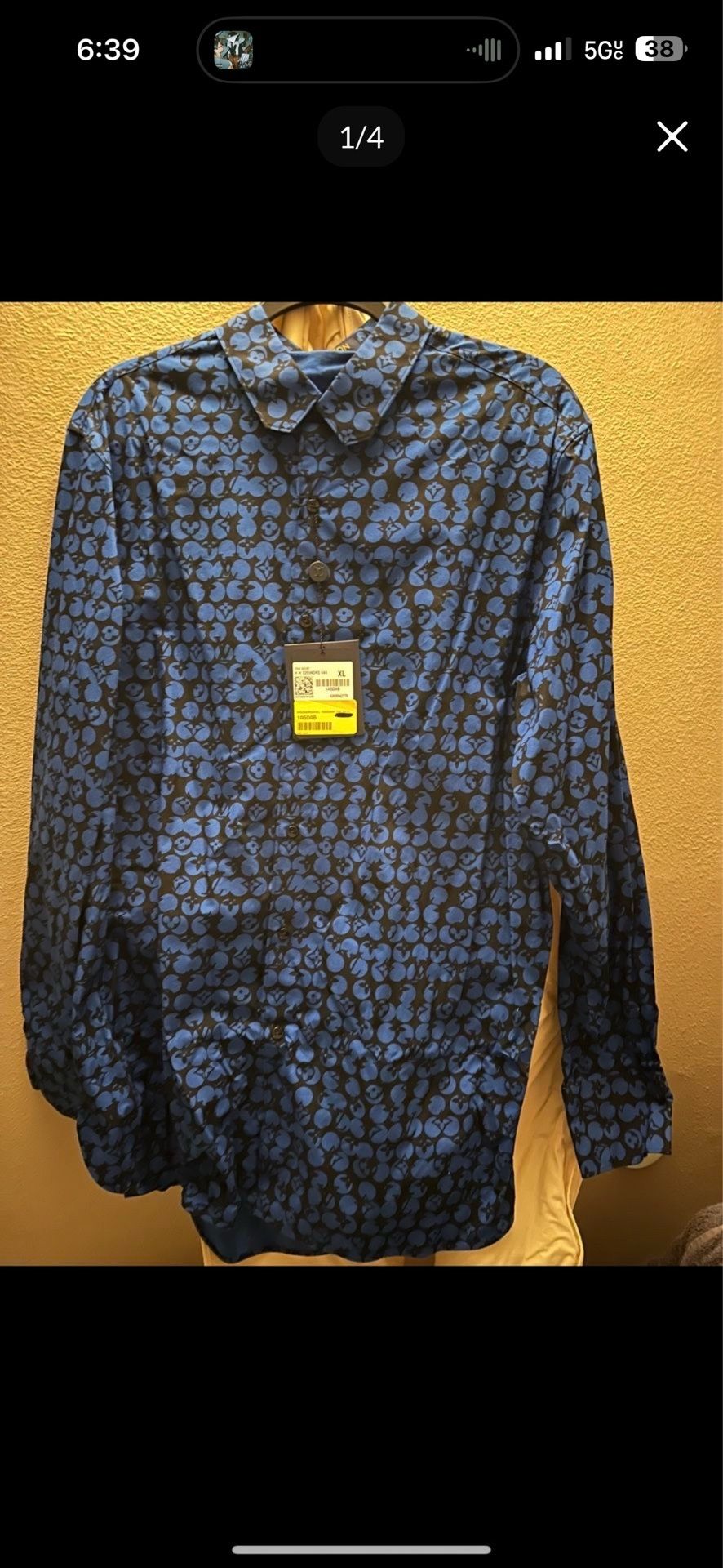 New Louis Vuitton button down extra large. Part of the Virgil Abloh collection. $2100