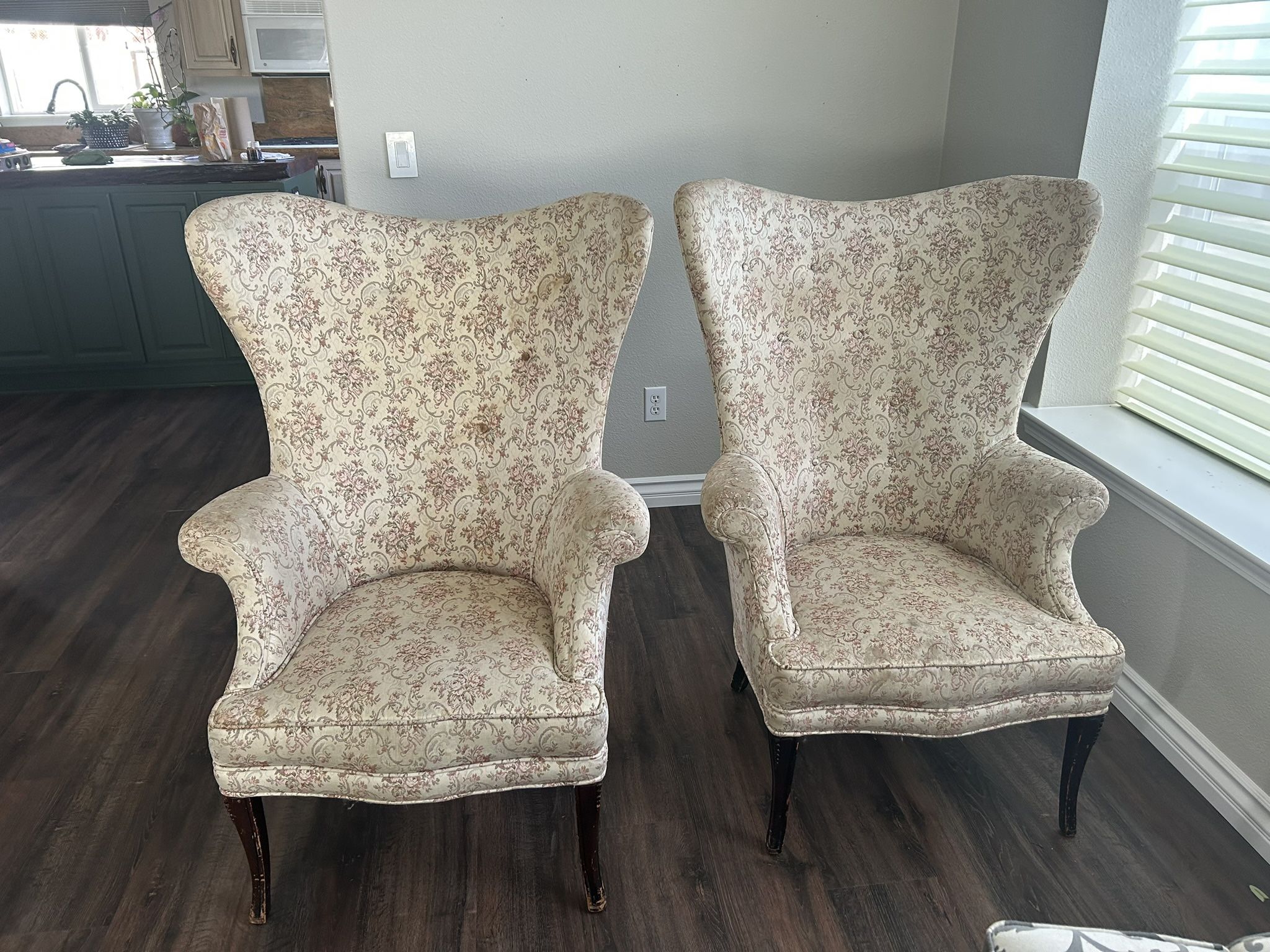 Two Antique Wing Chairs