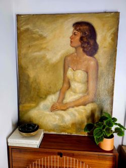 Mid Century Oil On Canvas Painting