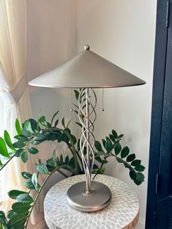 Modern Satin Steel Silver Table Lamp