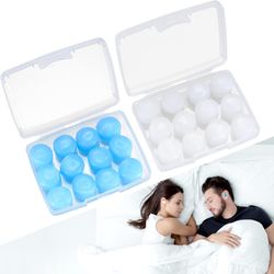 😴BRAND NEW! 24 Peace & Quiet PQ Silicone Earplugs for Sleep😴