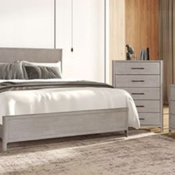 Brand New Grey 4pc Queen Bedroom Set (Available In Eastern King)