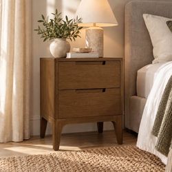 NEW IN BOX | Smoked Oak Nightstand | Soft-Close Drawers