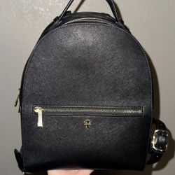 Authentic Tory Burch Emerson Black Leather Backpack