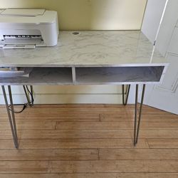White MARBLE Desk Perfect Condition 