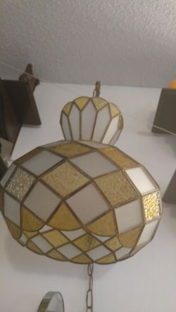 Rare Pineapple shaped Tiffany-style lamp!  Make Offer!