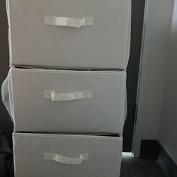 3 drawer fabric dresser
