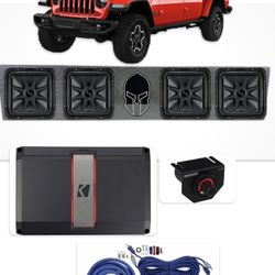 JEEP GLADIATOR FULL BASS KICKER AUDIO INSTALLED