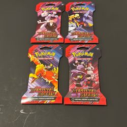 4 Pack Pokemon Destined Rivals Boosters