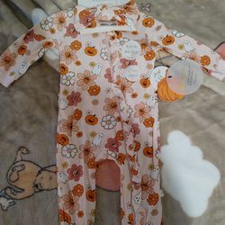 2-Set Halloween Onesie And Headband - New - Multiple Sizes