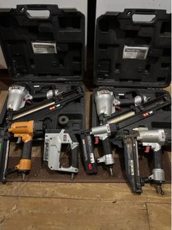 Contractor Air Tool Lot: 2 Framing Nailers, Finish/Brad Guns, Stapler
