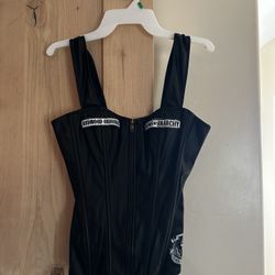 Sons Of Anarchy Black Faux Leather corset