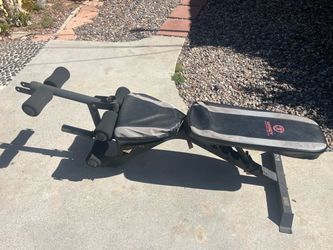 Free: weight and leg raise bench