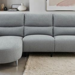 Brand New Grey Super Plush Power Reclining Sectional Sofa 
