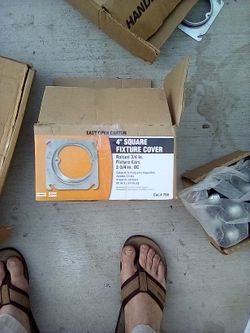 4" square fixture cover