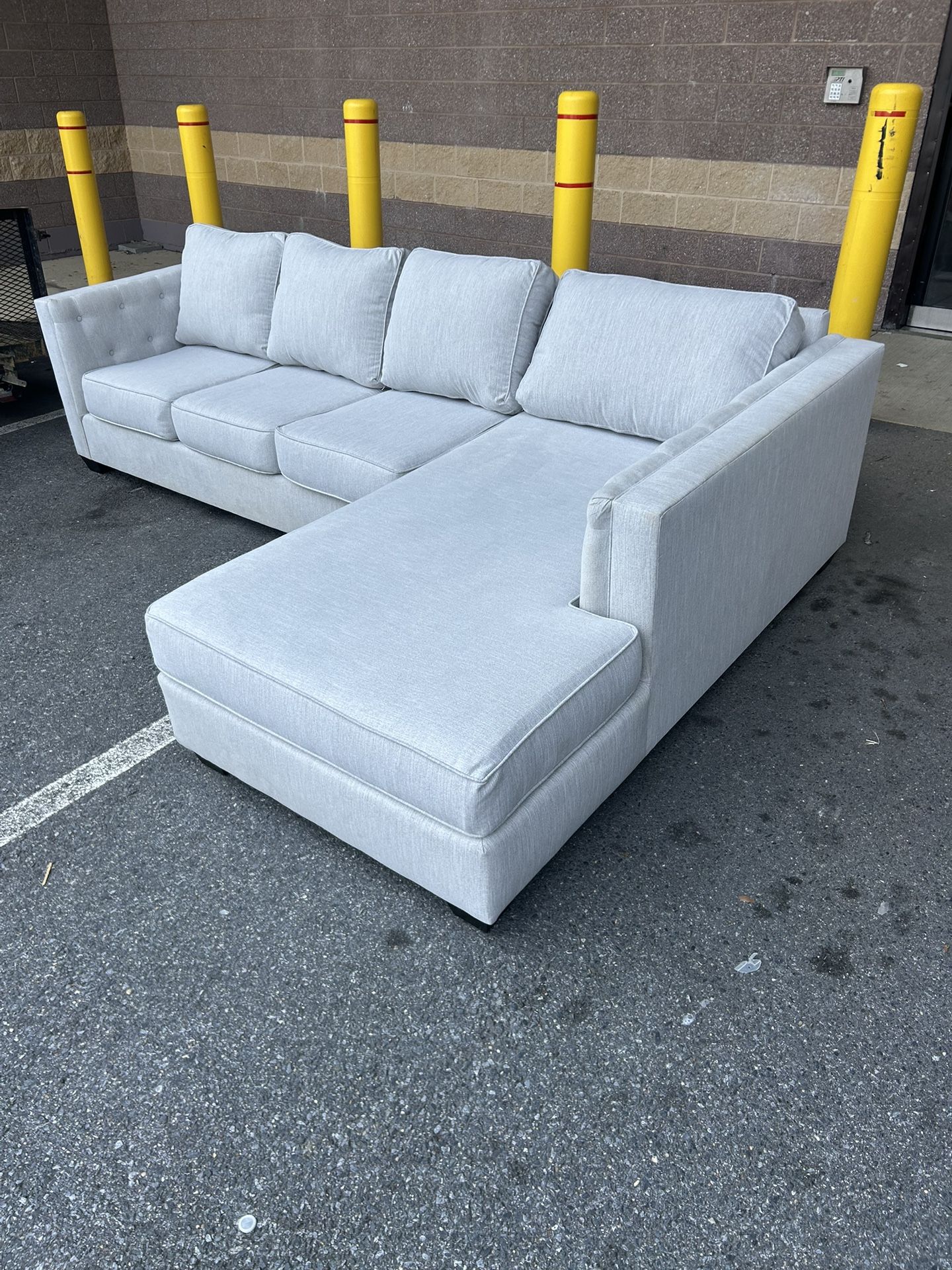 Light Grey Sectional Couch - Delivery!