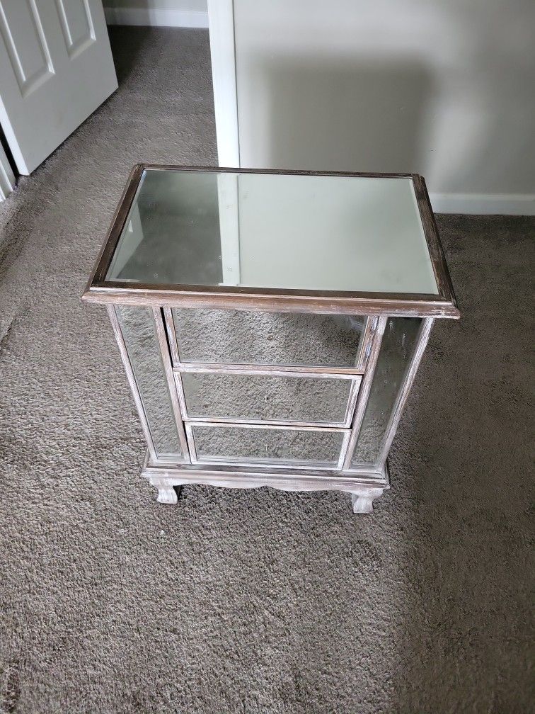 Antique Glass Night Stand