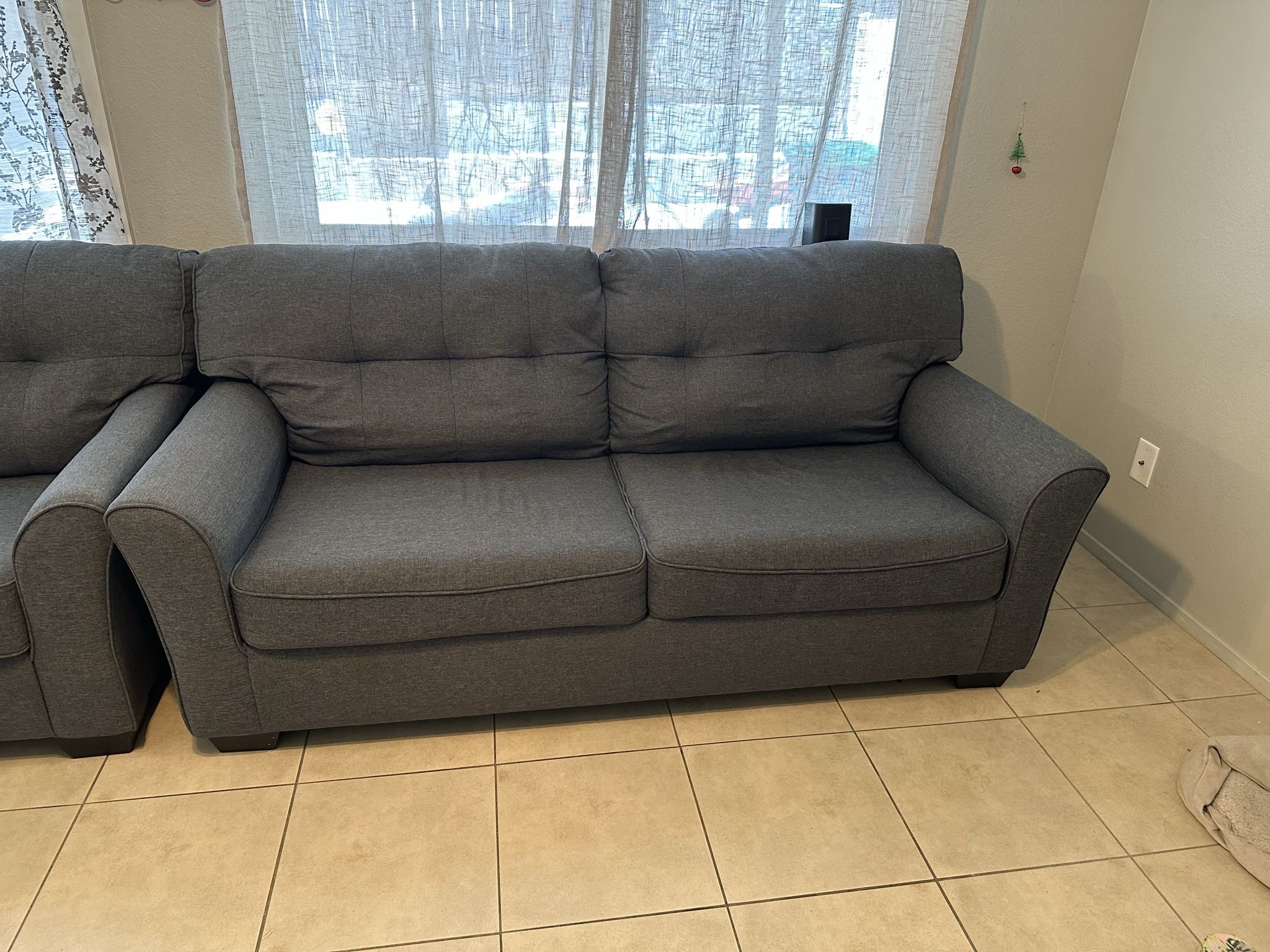 Gray Sofa Bed And Grey Loveseat