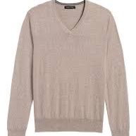 Men’s Banana Republic Brown Silk Cotton Cashmere Check Sweater NWOT