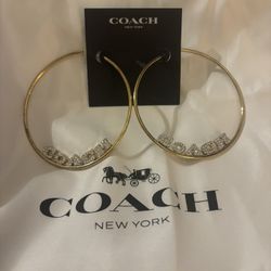 Coach Gold Loop Earrings 