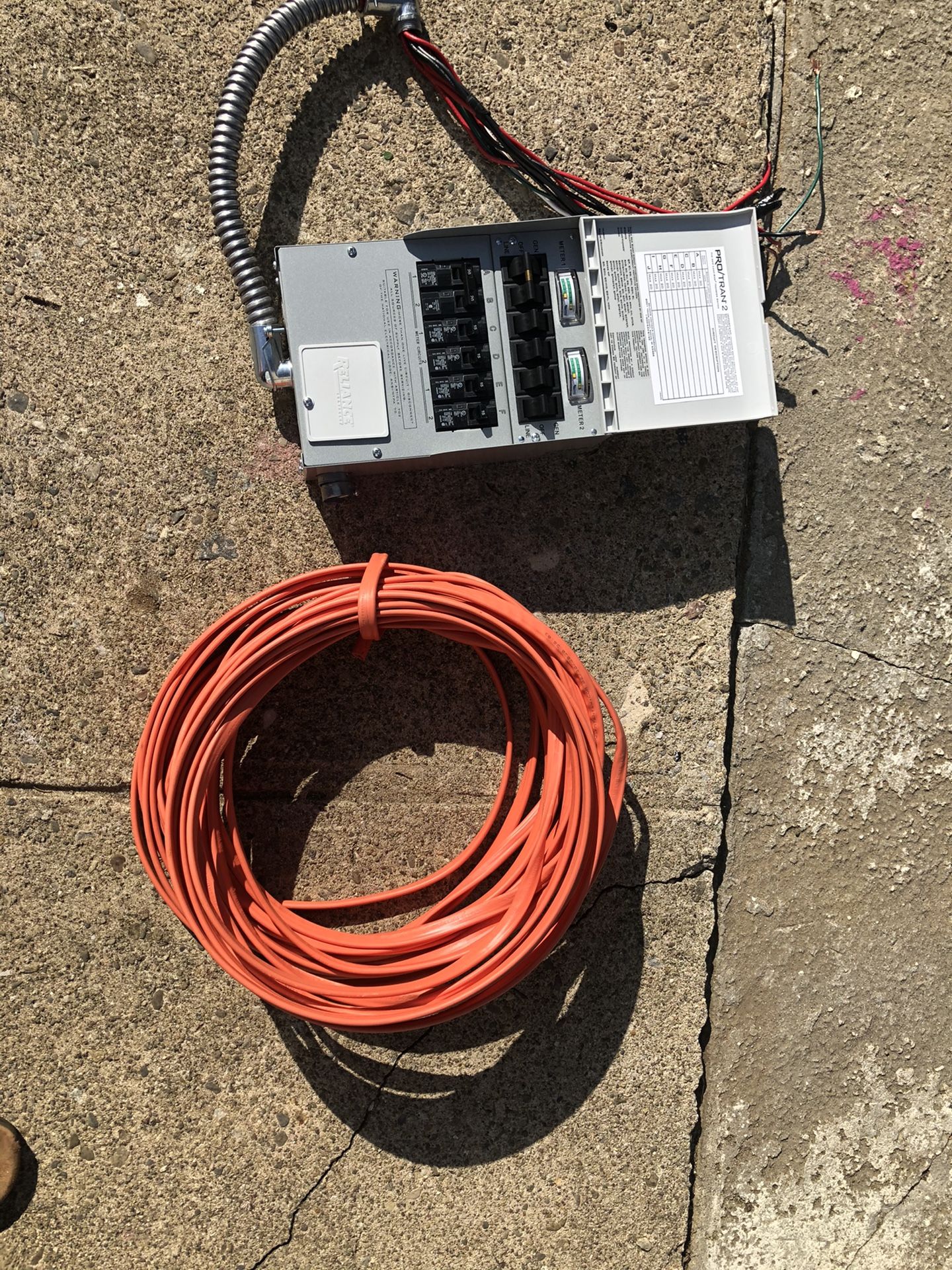 6 circuits Transfer switch and 10/3 cable for sale