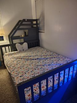 Full & Twin Bunk Bed with Slide – $100