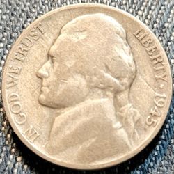 Lot of 2---1945 Wartime Delamination Error Nickels 