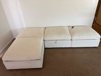 White ottomans