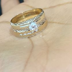 Set De Matrimonio Talla 7 Y 10 14 Kt 