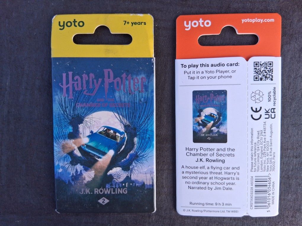 Harry Potter Chamber of secrets Yoto Audio Card