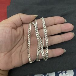 Real 925 Sterling Silver Chain Necklace 22 In