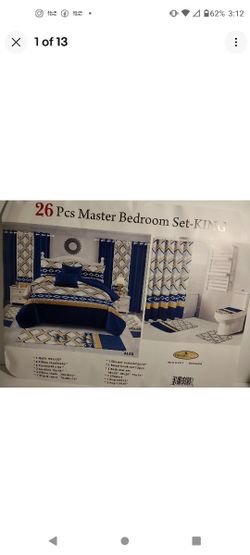 26 Pcs Master Bedroom Set King Alex Djoune Felix New
